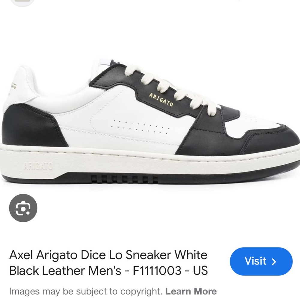 Mens Axel Arigato Dice Low B&W Sneaker *NEW*